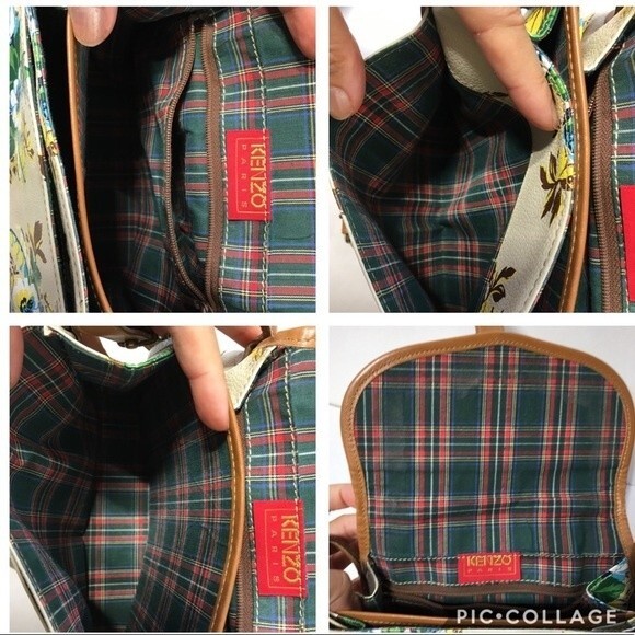 Kenzo Paris Floral and Tan Small Crossbody Bag - Picture 8 of 8